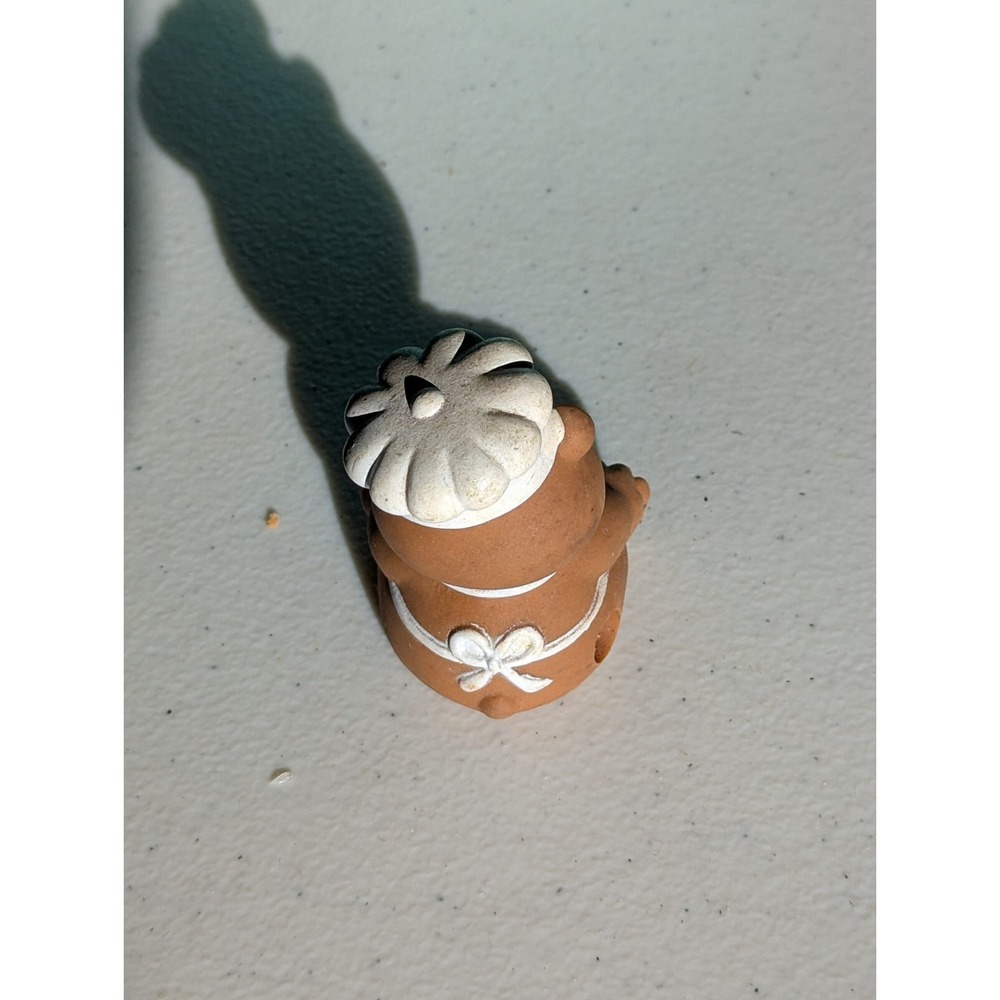 Teddy Bear Pencil Sharpener White Cap Green Pocket Vintage - Picture 4 of 9